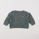 Petit Bateau - sweat vert - 12 mois