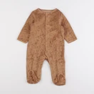 Vertbaudet - pyjama velours marron - 9 mois