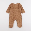 Vertbaudet - pyjama velours marron - 9 mois