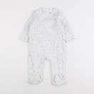 Vertbaudet - pyjama velours blanc - 12 mois