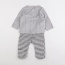Vertbaudet - pyjama velours gris - 12 mois