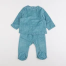 Vertbaudet - pyjama velours vert - 12 mois