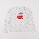 Vertbaudet - tee-shirt blanc, rouge - 8 ans