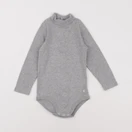 Petit Bateau - body à col gris - 18 mois