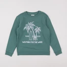 Vertbaudet - sweat vert - 10 ans