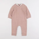 Bonton - combinaison doublé rose - 12 mois