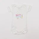Petit Bateau - body blanc, or - 3 mois
