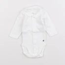 Petit Bateau - body à col blanc - 1 mois