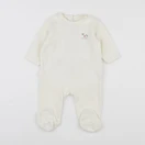 Vertbaudet - pyjama coton blanc - 6 mois