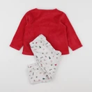 Vertbaudet - pyjama velours rouge - 2 ans