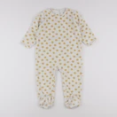 Vertbaudet - pyjama velours blanc, jaune - 2 ans