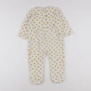 Vertbaudet - pyjama velours blanc, jaune - 2 ans