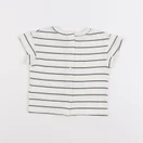 Vertbaudet - tee-shirt beige, bleu - 6 mois