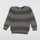 Vertbaudet - pull vert, gris - 8 ans