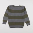 Vertbaudet - pull vert, gris - 8 ans