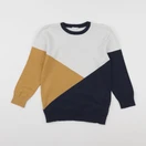 Vertbaudet - pull blanc, jaune - 8 ans