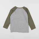 Vertbaudet - tee-shirt gris, vert - 8 ans