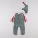 Vertbaudet - pyjama velours vert - 9 mois