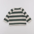 Vertbaudet - sweat beige, vert - 9 mois
