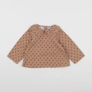 Petit Bateau - blouse marron - 18 mois