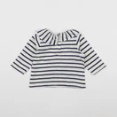Petit Bateau - tee-shirt blanc, bleu - 6 mois