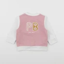 Petit Bateau - sweat imprimé au dos rose, blanc - 6 mois