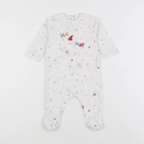 Zara - pyjama coton blanc - 6/9 mois