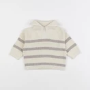 Vertbaudet - pull beige - 9 mois