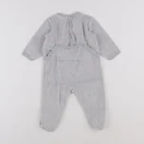 Petit Bateau - pyjama velours gris - 6 mois