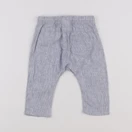 H&M - pantalon blanc, bleu - 3 mois