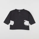 Petit Bateau - tee-shirt gris - 12 mois