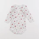 Petit Bateau - body blanc, or - 6 mois