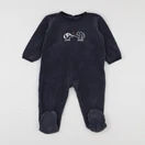 Petit Bateau - pyjama velours bleu - 18 mois