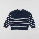 Vertbaudet - pull blanc, bleu - 3 ans