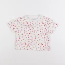 Cadet Rousselle - tee-shirt blanc, rose - 12 mois