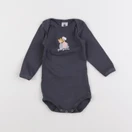 Petit Bateau - body gris - 6 mois