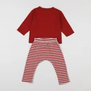 Petit Bateau - pyjama coton rouge, beige - 12 mois