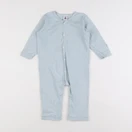 Petit Bateau - pyjama coton blanc, bleu - 18 mois