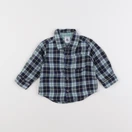Petit Bateau - chemise vert, noir - 6 mois