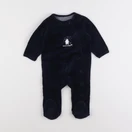 Vertbaudet - pyjama velours bleu - 6 mois