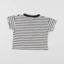 Petit Bateau - tee-shirt bleu - 6 mois