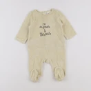 Tape à l'oeil - pyjama velours jaune - 3 mois