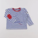 IKKS - tee-shirt blanc, bleu - 18 mois