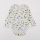 H&M - body blanc - 3/4 ans