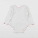 Boutchou - body blanc, rose - 24 mois