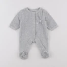 Vertbaudet - pyjama velours gris - 0 mois
