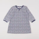 Petit Bateau - chemise de nuit velours blanc - 4 ans