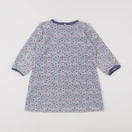 Petit Bateau - chemise de nuit velours blanc - 4 ans