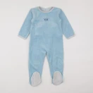 Petit Bateau - pyjama velours bleu - 2 ans