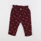 H&M - pantalon doublé rouge - 6 mois